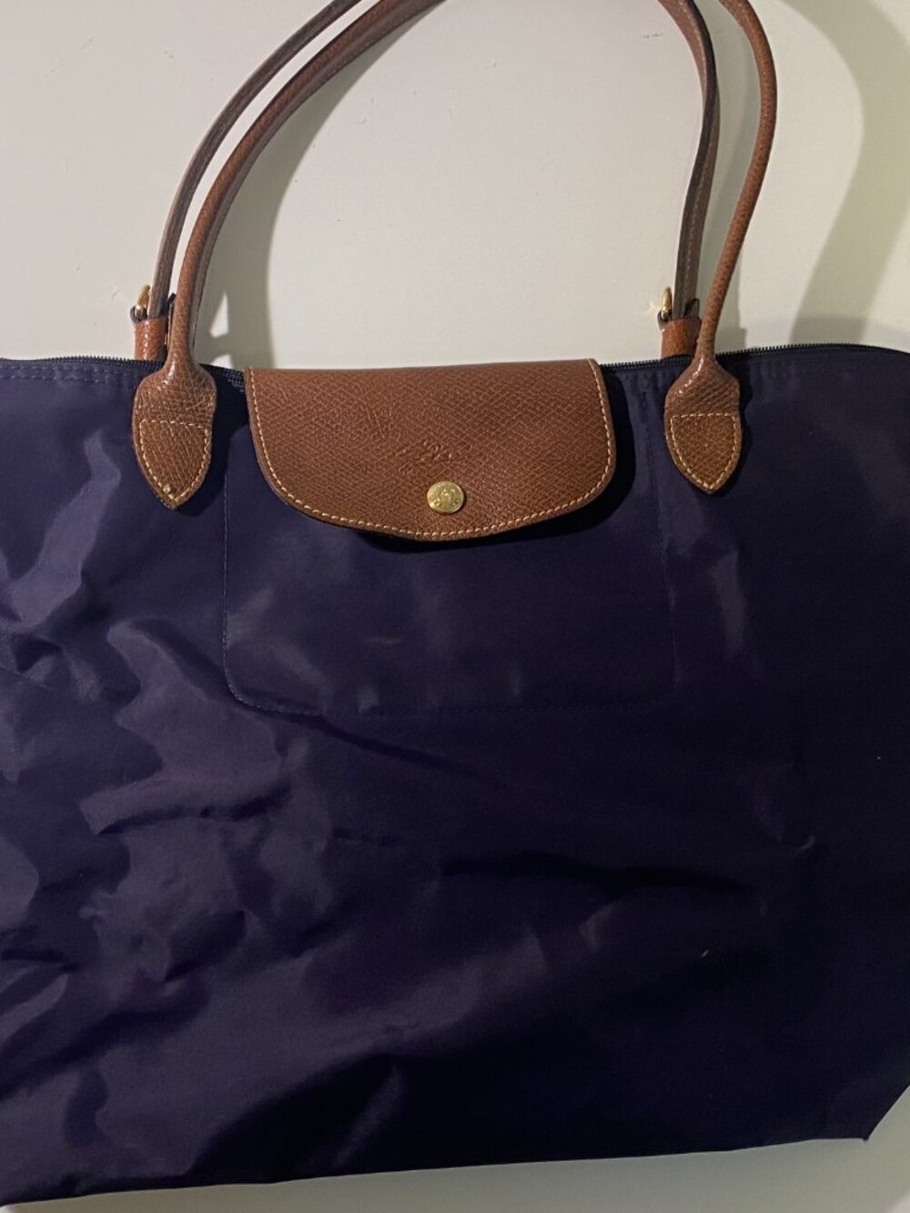 Authentic Preowned Purple Longchamp LePliage Large Tote - Picture 4 of 14